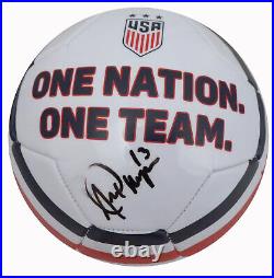 Alex Morgan Autographed Signed Soccer Ball Team USA (Smudge) Beckett Q46002