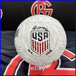 Alex Morgan Autographed Team USA Soccer Soccer Ball Go USA! Signed Steiner CX