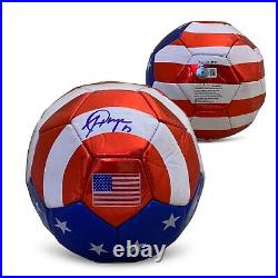 Alex Morgan Autographed USA Flag Signed Size 5 Soccer Ball Beckett COA