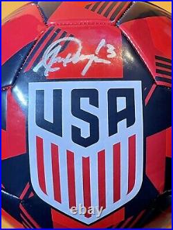 Alex Morgan Autographed USA Women's National Team USWNT Soccer Ball JSA / CX