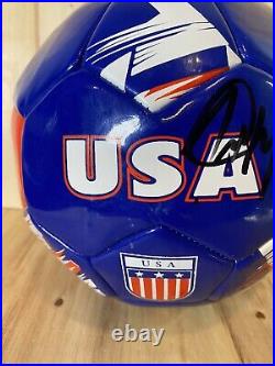 Alex Morgan Autographed USA Womens Soccer Ball COA Olympics 2024 Team USA