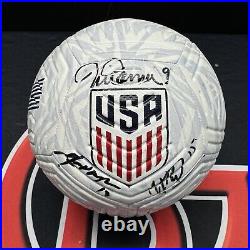 Alex Morgan Mia Hamm Megan Rapinoe Team USA Soccer Signed Soccer Ball Steiner CX