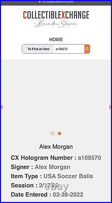 Alex Morgan Signed Official Nike USA Soccer Ball With Case (Steiner Hologram)