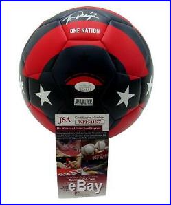 Alex Morgan Signed USA Women's World Cup Red/Blue Nike Soccer Ball JSA 145709