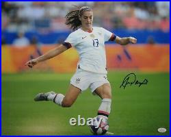 Alex Morgan USA Women's Soccer Team Signed 16x20 Kicking Ball Photo JSA 145507