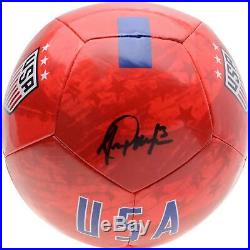 Alex Morgan U. S. Women's National Team Autographed Red Nike USA Logo Soccer Ball
