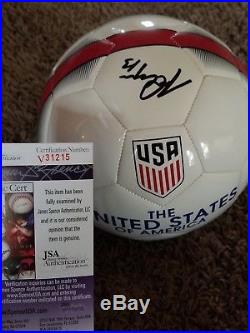 Alex Morgan signed USWNT Nike USA Soccer Ball Pride JSA V31215