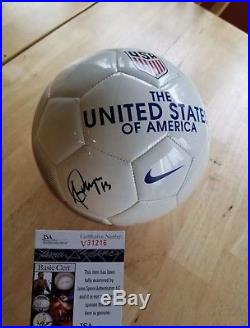 Alex Morgan signed USWNT Nike USA Soccer Ball Pride JSA V31216
