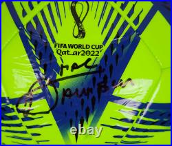 Alexis Mac Allister Signed 2022 FIFA World Cup Adidas Soccer Ball Beckett COA