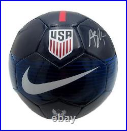Alyssa Naeher USA Women's Soccer Team Signed Nike Blue Soccer Ball JSA 145819
