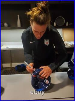 Alyssa Naeher USA Women's Soccer Team Signed Nike Blue Soccer Ball JSA 145819
