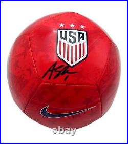 Alyssa Naeher USA Women's Soccer Team Signed Nike Red Soccer Ball JSA 145817