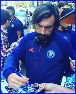 Andrea Pirlo Signed Autograph Full Size 5 Soccer Ball Juventus Italy NYCFC Proof