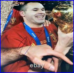 Andres Iniesta Signed 11x14 Photo 2010 World Cup Winning Goal With Proof