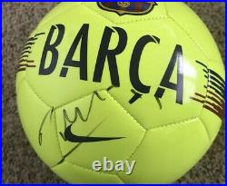 Andres Iniesta Signed Barcelona Size 5 Soccer Ball With Exact Proof