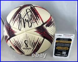 Angel DiMaria Signed Soccer Ball Argentina 2022 World Cup JSA COA