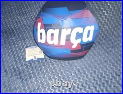Ansu Fati Hand Signed FC Barcelona Logo Soccer Ball Beckett COA