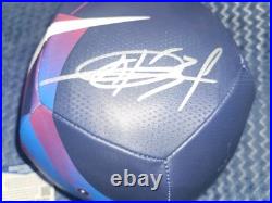 Ansu Fati Hand Signed FC Barcelona Logo Soccer Ball Beckett COA