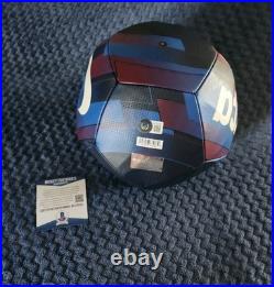 Ansu Fati Hand Signed FC Barcelona Logo Soccer Ball Beckett COA