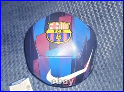 Ansu Fati Hand Signed FC Barcelona Logo Soccer Ball Beckett COA