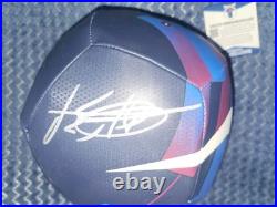 Ansu Fati Hand Signed FC Barcelona Logo Soccer Ball Beckett COA