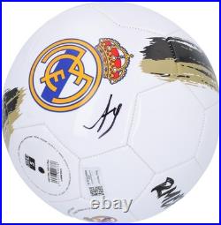 Arda Guler Real Madrid CF Autographed White & Gold Logo Soccer Ball