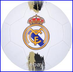 Arda Guler Real Madrid CF Autographed White & Gold Logo Soccer Ball