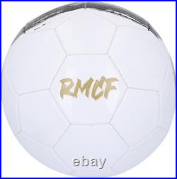 Arda Guler Real Madrid CF Autographed White & Gold Logo Soccer Ball