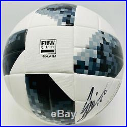 Argentina Lionel Messi Signed Adidas Soccer Ball World Cup Beckett BAS COA