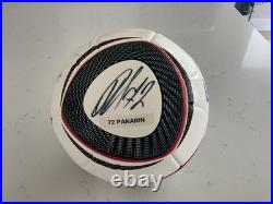 Artemi Panarin, Michal Rozsival, Victor Tikhonov Autographed Soccer Ball