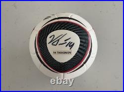 Artemi Panarin, Michal Rozsival, Victor Tikhonov Autographed Soccer Ball