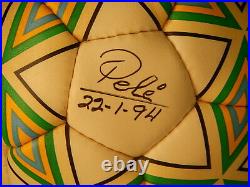 Autographed Pele Soccer Ball Hand-Stitched 1994