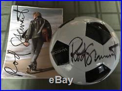 Autographed Rod Stewart Soccer Ball and Picture Program New Never Used