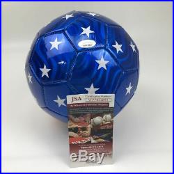 Autographed/Signed CARLI LLOYD 2x WC Champs Flag Team USA Soccer Ball JSA COA