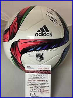 Autographed/Signed JULIE JOHNSTON USA World Cup Soccer Ball USWNT JSA COA Auto