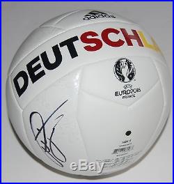 BASTIAN SCHWEINSTEIGER signed GERMANY EURO CUP 2016 Soccer ball WithCOA FIRE
