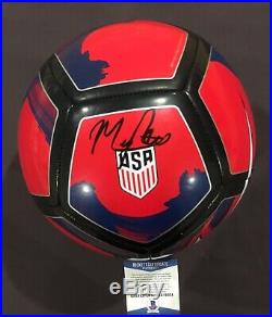 BECKETT COA MALLORY PUGH Signed Autographed Soccer Ball USWNT US Womens Soccer