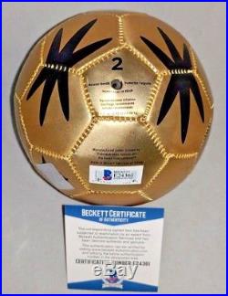 BORUSSIA DORTMUND MARIO GOTZE signed 2014 WORLD CUP MINI SOCCER BALL BECKETT COA