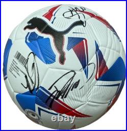 BRAZIL signed (PUMA) Endrick Pepe Marquinhos Team Soccer ball JSA AX31883