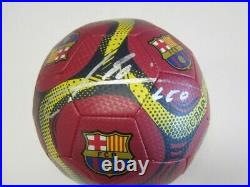 Barcelona Lionel Messi Hand Signed LOGO Soccer Ball Global Authentic COA