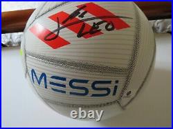 Barcelona Lionel Messi Hand Signed LOGO Soccer Ball Global Authentic COA