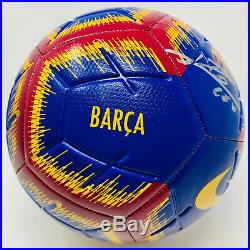 Barcelona Lionel Messi Signed Nike Soccer Ball Leo Shock Beckett BAS COA