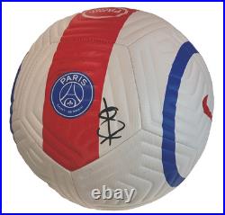 Bradley Barcola Signed Nike PSG Soccer Ball Beckett BAS Authenticated