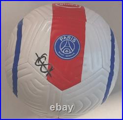 Bradley Barcola Signed Nike PSG Soccer Ball Beckett BAS Authenticated