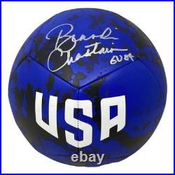 Brandi Chastain Signed USA Blue Nike Soccer Ball BAS ITP