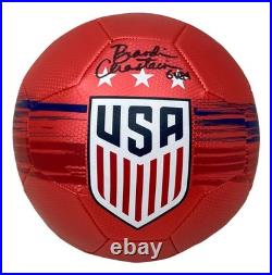 Brandi Chastain Signed USA Red Soccer Ball BAS ITP