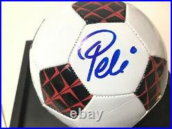 Brazil Pele Authentic Autographed Signed Mini Soccer Ball With COA Blue Ink Sign