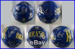 Brazil Soccer Team Signed Soccer Ball Brasil Futbol Casemiro Coutinho 12 Autogra