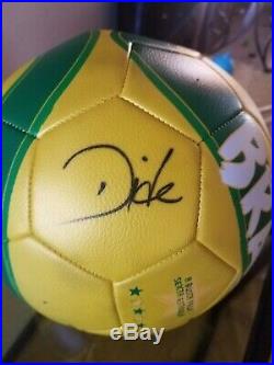 Brazil signed soccer ball by Kaka, Ronaldinho, Coutinho, Dunga, Dida, Pato, etc