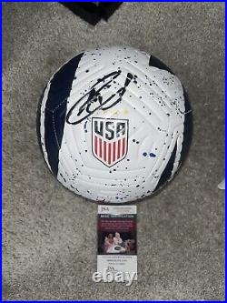 CHRISTIAN PULISIC Autographed Team USA Nike Strike Soccer Ball JSA COA THE CAP